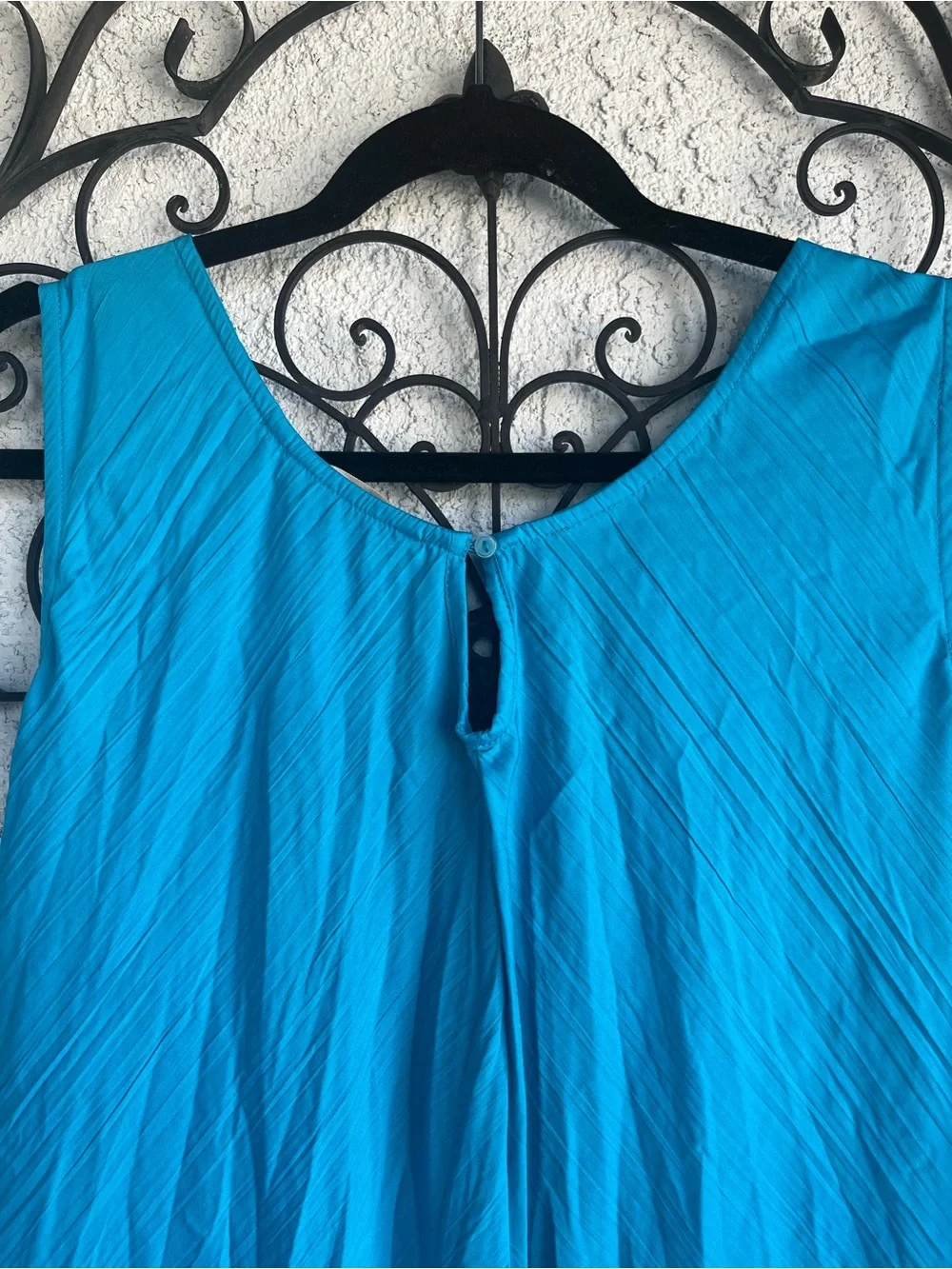 Soft Surroundings Caribbean Blue, Mizu Sleeveless Maxi Dress - Picture 6 of 8